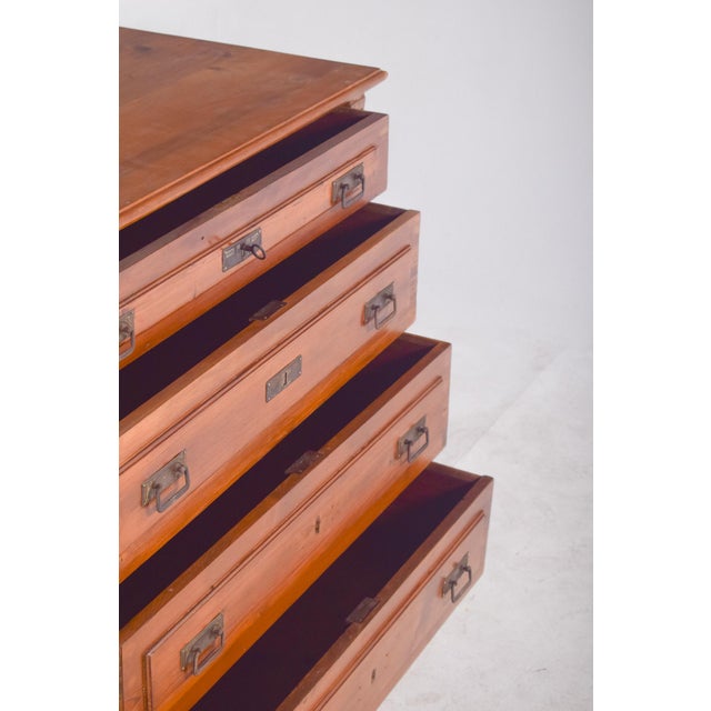 Wood Antique Rustic Chest of Drawers in Pine, 1890s For Sale - Image 7 of 9