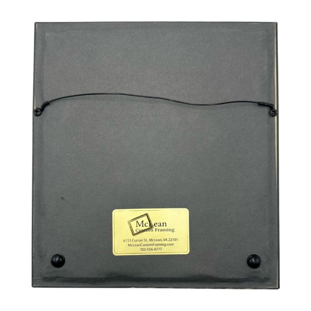 Mid 20th Century Vintage Albergo La Palma Capri Framed Luggage Label For Sale - Image 5 of 9