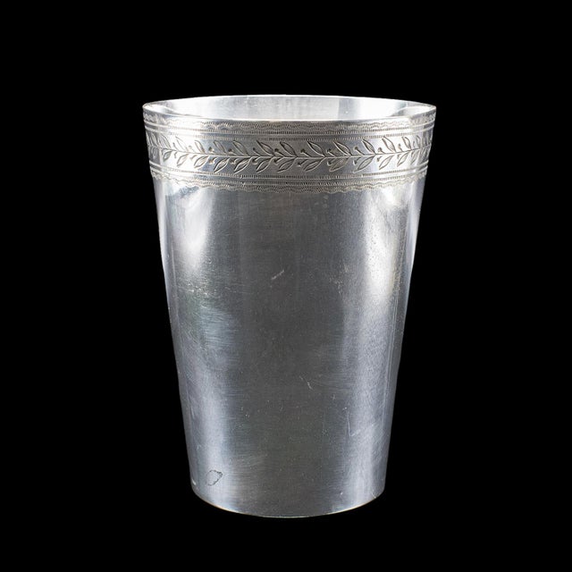 Antique Explorer's Beaker Case, English, Silver Plate, Leather Sleeve, Edwardian For Sale - Image 4 of 10