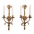 Vintage Pair of Friedman Brothers New York Louis XVI Style Gilt Gesso Wall Sconces For Sale
