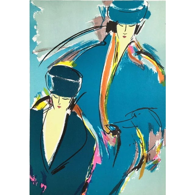 Lien DEZO TWO MODELS 1990 lithograph on Arches paper signed and numbered in pencil 29.9 x 21.3 in illustration : 26.0 x...
