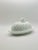 A beautiful mid 20th century scallop edged butter dish in a hobnail pattern done in milk glass.
