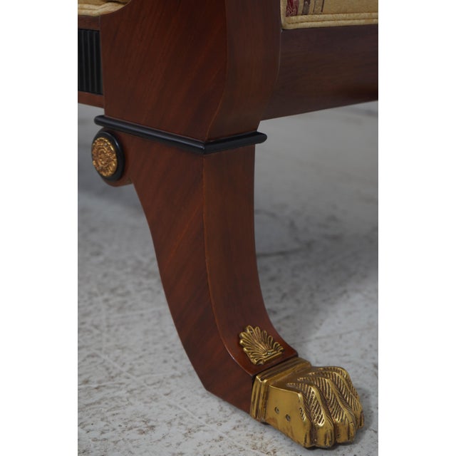 Brown Versace Gigasso Mahogany Empire Style Chaise Recamier For Sale - Image 8 of 18