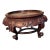 Vintage Chinese Carved Hardwood Display Stand With Openwork Gallery For Sale