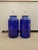 Late 20th Century Vintage Cobalt Blue Glass Jar Table Lamps - a Pair For Sale - Image 5 of 6