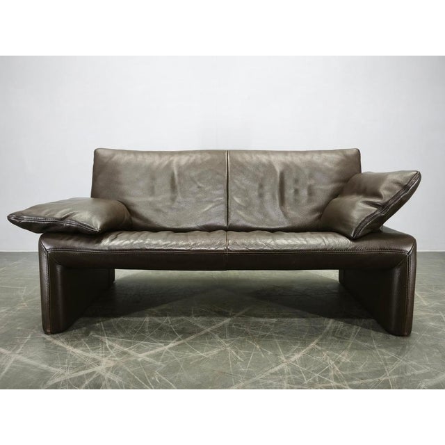 Dark Brown Leather 2-Seater Sofa from Jori, Belgium, 1990s For Sale - Image 9 of 15