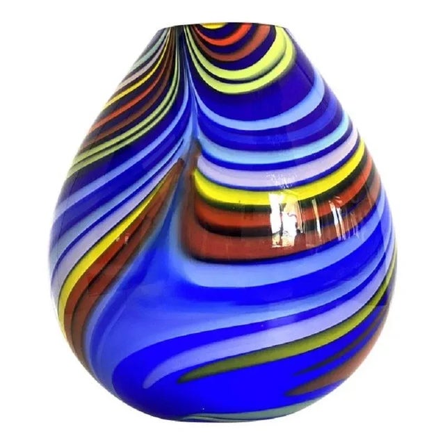 Artistic Vase in Murano Glass with Colored Reeds by Simoeng For Sale - Image 9 of 9