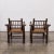 Mid-Century Modern Mid 20th Century Charles Dudouyt Turned Walnut + Rush Seat Armchairs - a Pair For Sale - Image 3 of 12