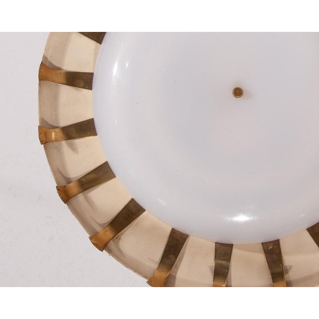 Gold Round Sunburst Wall or Ceiling Lamp from Kaiser, 1950s For Sale - Image 8 of 13