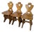 Vintage Tyrolean Wooden Heart Cut-Out Backrest Farmhouse Chair, 1970s, Set of 3 For Sale