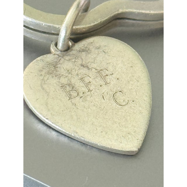 Vintage Tiffany & Co. Sterling Silver Heart on Heart Pendant Necklace 1990s For Sale - Image 14 of 14