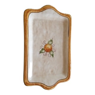 Gorgeous Vietri Glazed Ceramic Rectangular Tray Made in Italy For Sale