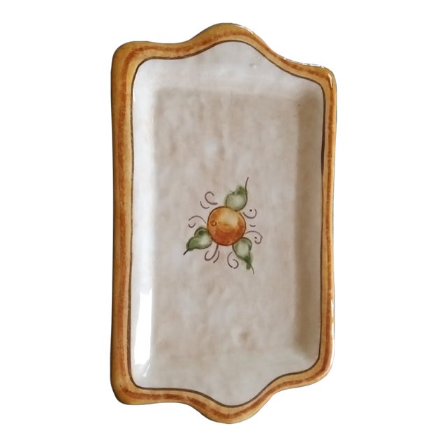 Gorgeous Vietri Glazed Ceramic Rectangular Tray Made in Italy For Sale