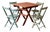 Vintage Wooden Patio Table & 4 Chairs For Sale