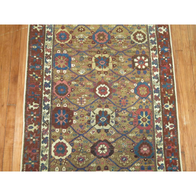 Early 20th Century Early 20th Century Zabihi Collection Camel Brown Persian Runner - 3'5" x 10'4" For Sale - Image 5 of 7