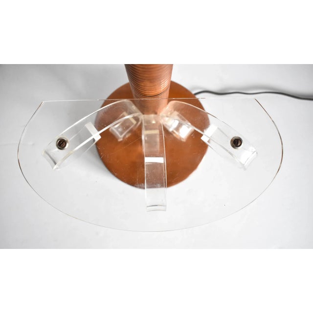 Mid-Century Modern Wood & Acrylic Shelf Table Lamp For Sale - Image 9 of 11