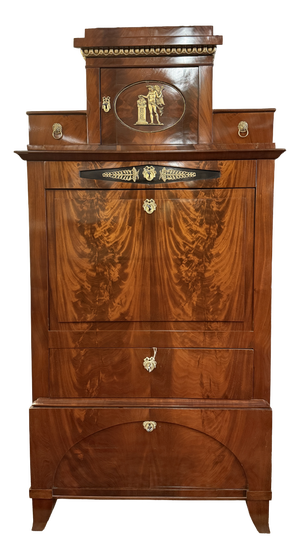 Neoclassical Fall-Front Secretaire Cabinet in Mahogany, 1780