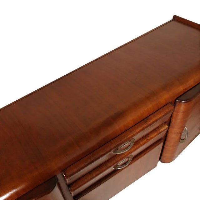 1940s Walnut Sideboard with Showcase by Paolo Buffa for Palazzi del Mobile, 1940s For Sale - Image 5 of 7
