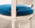 Set of Eight Louis XVI Style Painted Dining Chairs in Blue Velvet For Sale - Image 17 of 18