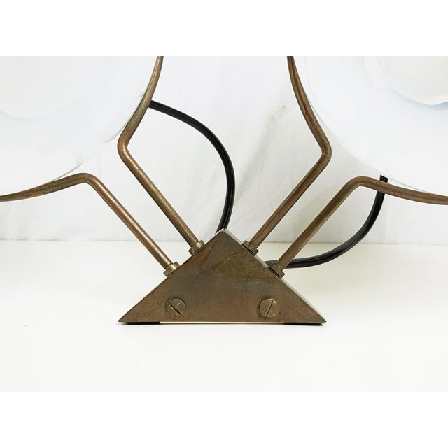 Metal Italian Glass & Brass Model B519 Sconces from Candle, 1960s, Set of 2 For Sale - Image 7 of 9