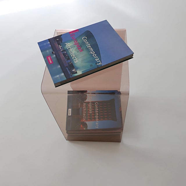 Vintage Acrylic Glass Side Table by Michel Dumas, 1970s For Sale - Image 12 of 18