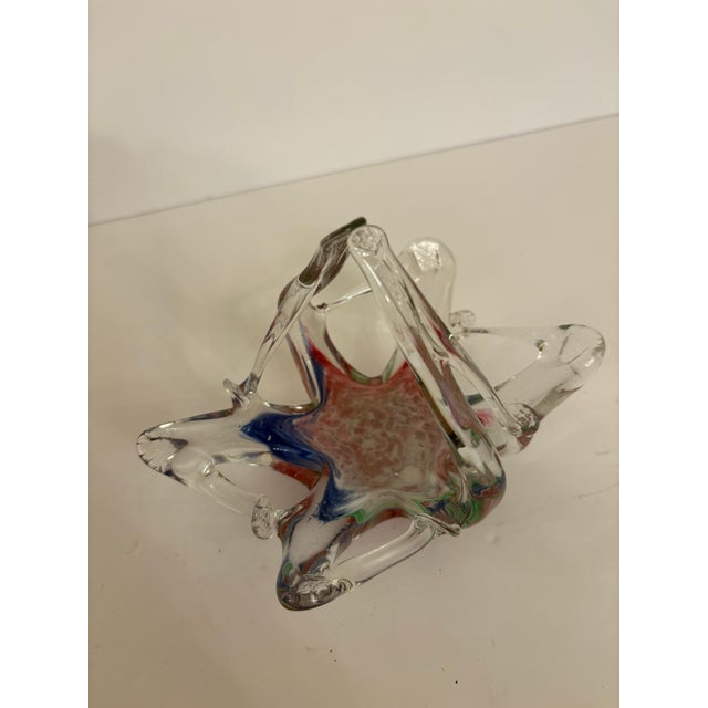 This beautiful vintage glass murano art basket has been hand blown by an artisian from Murano, Italy who has chosen...
