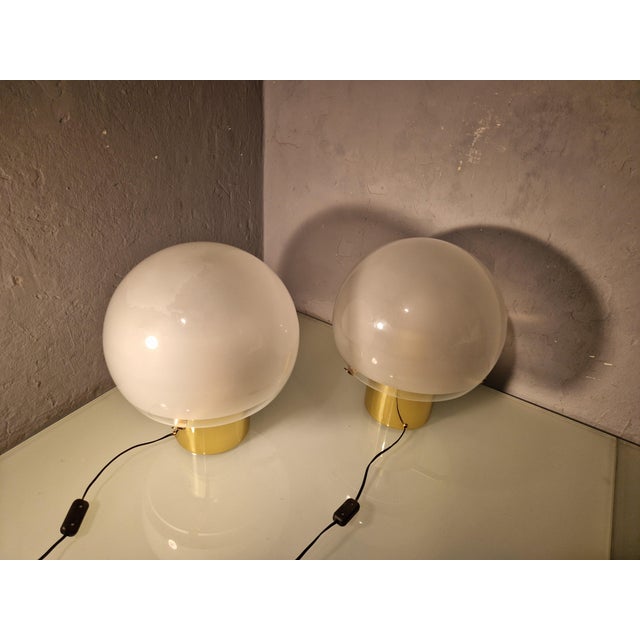 Mid-Century Modern Small Porcino Table Lamp by Luigi Caccia Dominioni for Azucena, 1990s For Sale - Image 3 of 12