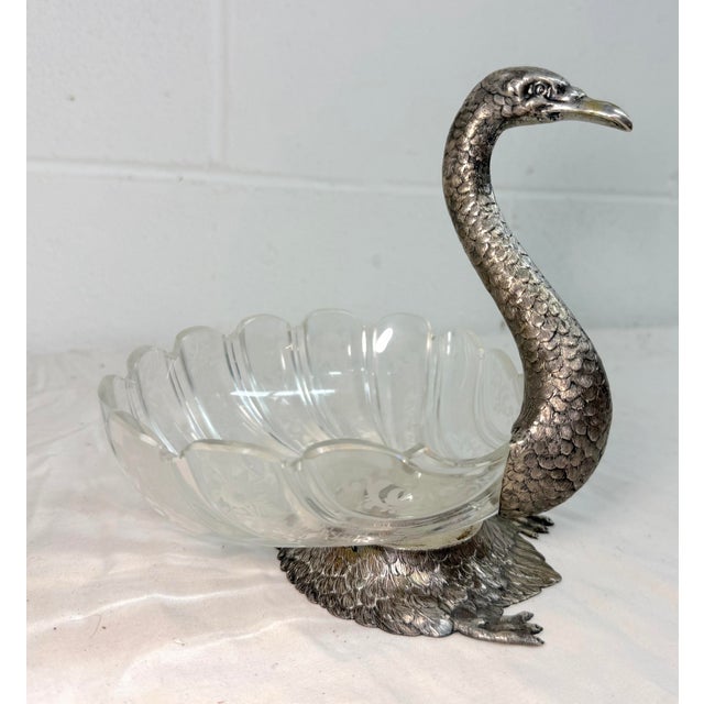 Up for sale is an exquisite antique 19th-century German Hanau sterling silver swan bowl crafted by Georg Roth & Co. This...