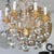 1940s Gilt Metal and Crystal Drop Element Chandelier For Sale - Image 5 of 10
