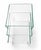 Modern Pair of Italian Waterfall Glass Nesting Tables, 20th Century For Sale - Image 3 of 9
