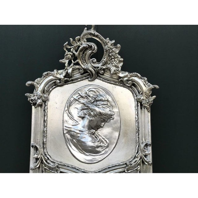 Mid-20th Italian Rococo Silver Beech Mirror Pair Full Length Floor For Sale - Image 17 of 18