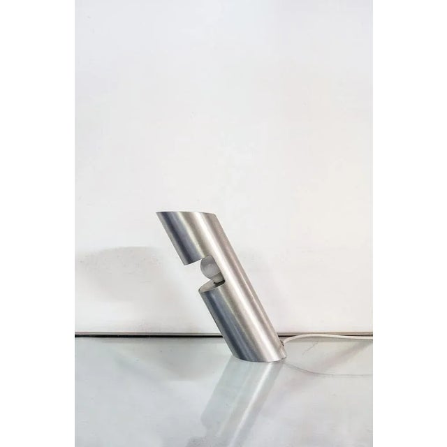 Silver Chromed Aluminium Table Lamp, Italy, 1970s For Sale - Image 8 of 8