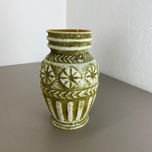 Fat Lava Pottery Vase by Bay Ceramics, Germany, 1970s For Sale - Image 3 of 17