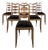 Oak Chairs with Diamond-Patterned Backs and Green Velvet Upholstery, 1940s, Set of 6 For Sale