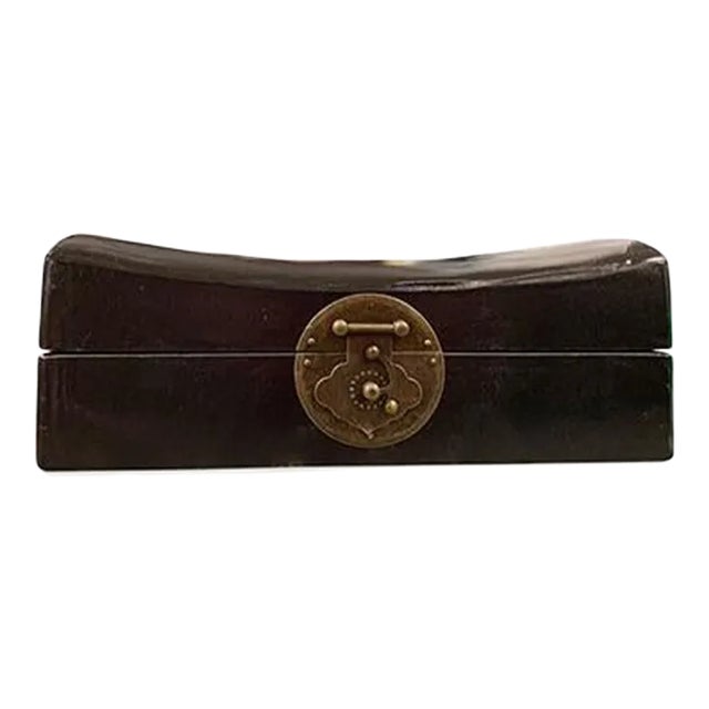 Early 21st Century Black Saddle Shape Jewelry Box For Sale