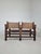 Spanish Brutalist Safari Bench in Brown Leather For Sale - Image 12 of 14