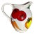 Italian Hand Painted Vegetable Design Ceramic Pitcher For Sale