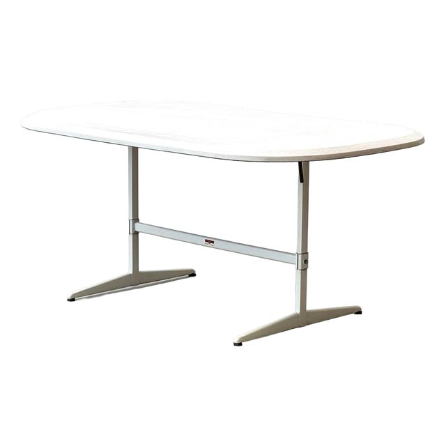 Oval Folding Garden Table by Mazuvo and SM France, 1990s For Sale