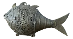 Antique Fish Dhokra Tobacco Box