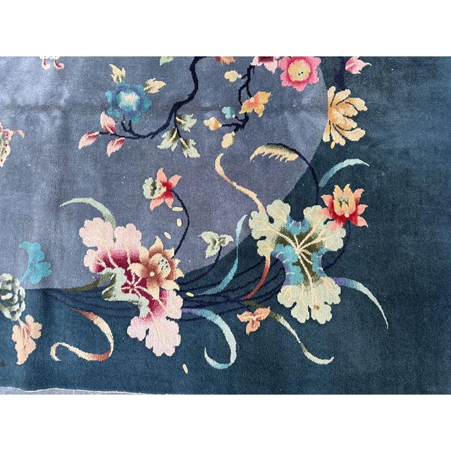 Textile A Stunning Vintage 5'-6" X 8'-5" Art Deco Chinese Rug For Sale - Image 7 of 10