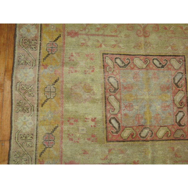 Green 19th Century Antique Wool Khotan Rug - 5'2" x 10'8" For Sale In New York - Image 6 of 6