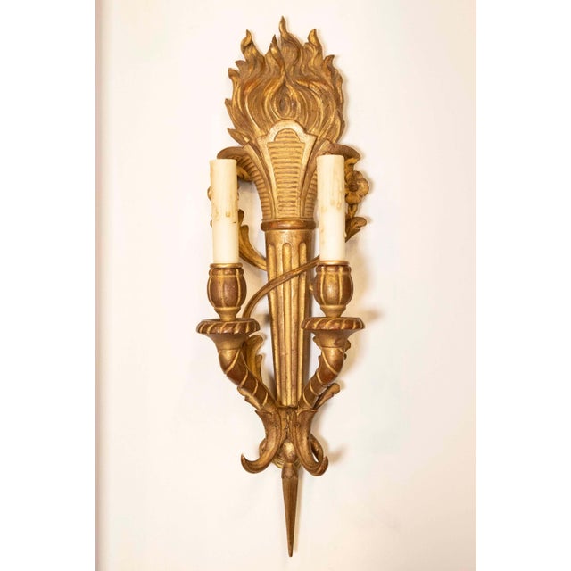 Wood Pair of 19th Century French Sconces For Sale - Image 7 of 7