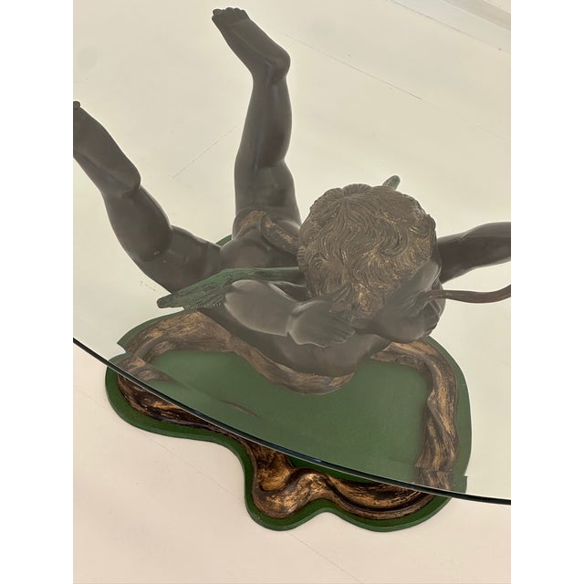 1970s Vintage Coffee Table with Glass Top, 1970s For Sale - Image 5 of 15