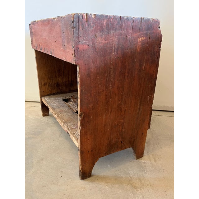 Mid 20th Century Early 1900s Small Pine Dry Sink For Sale - Image 5 of 9