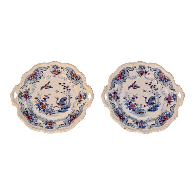 Pair of 19th Century Ridgway Sandwich Plates For Sale