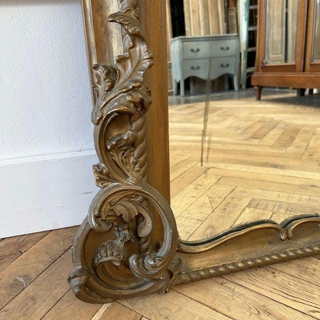 Wood French Gilt Wood Mirror For Sale - Image 7 of 11