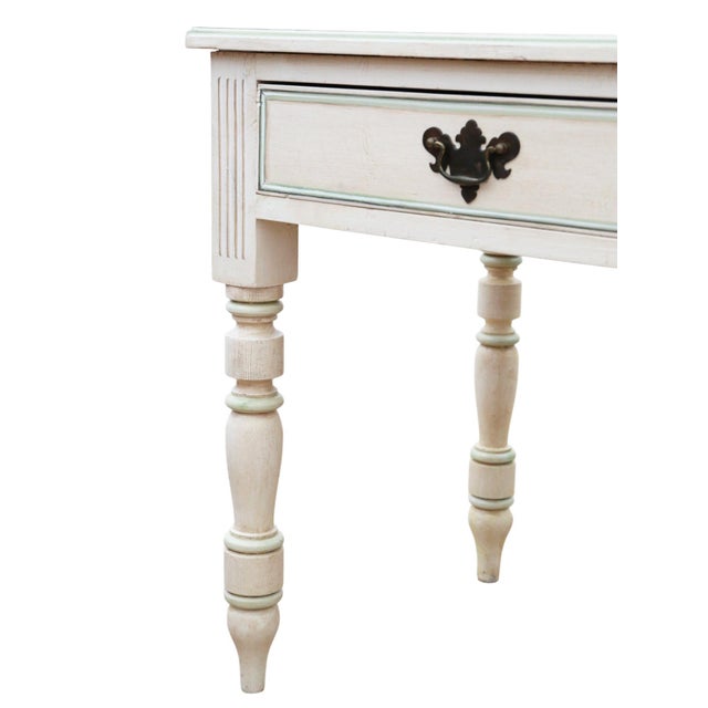 Antique Painted Writing / Kitchen Table with Drawers, 1925 For Sale - Image 9 of 16