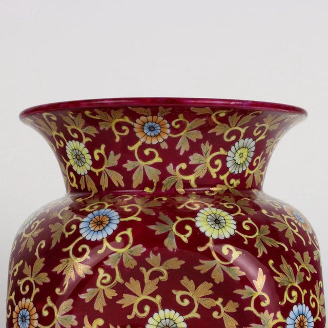 Vintage Viennese Porcelain Vase For Sale - Image 3 of 9