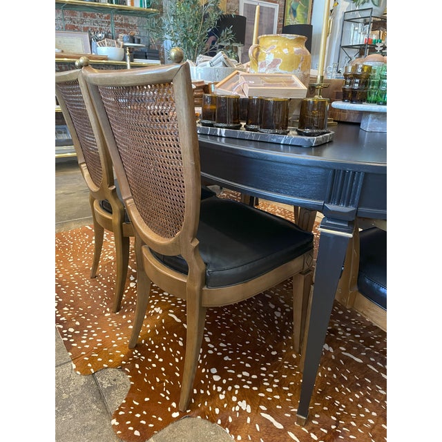 Vintage French Caned-Back Dining Chairs, Maison Jansen Style-1960s For Sale - Image 12 of 12