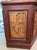 Wood Chinese Carved Hexagonal End Table Cabinet With Glass Top For Sale - Image 7 of 9
